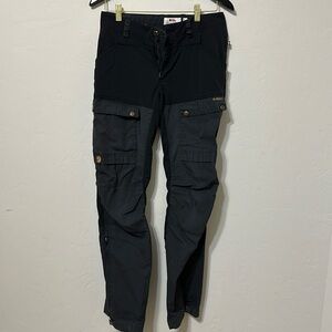 Fjallraven Black and Gray Cargo Pants